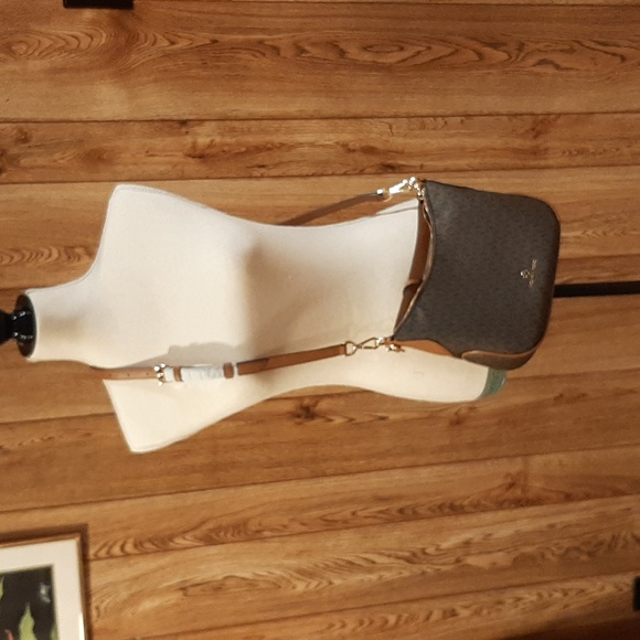 NWOT MICHAEL by Michael Kors Small Monogram Brown Kelsey Shoulder/Crossbody Bag - Picture 12 of 12